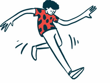 A person walks with a very loose gait.