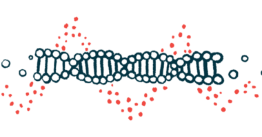 An illustration of a strand of DNA.