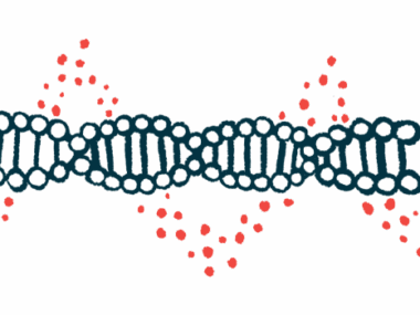 An illustration of a strand of DNA.