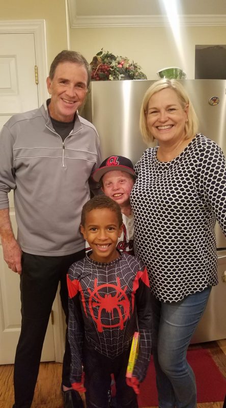 Living with EB | Epidermolysis Bullosa News | Jonah and Gideon pose for a Halloween picture with friends from church