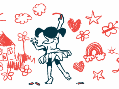 An illustration of a girl drawing.