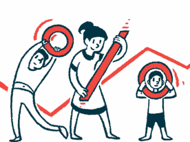 Illustration of three children holding a giant percent sign to convey risk.