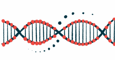 An illustration depicts a strand of DNA.