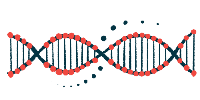 An illustration depicts a strand of DNA.