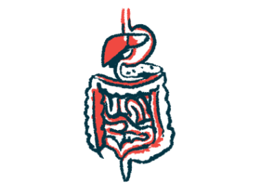 An illustration shows the digestive system.
